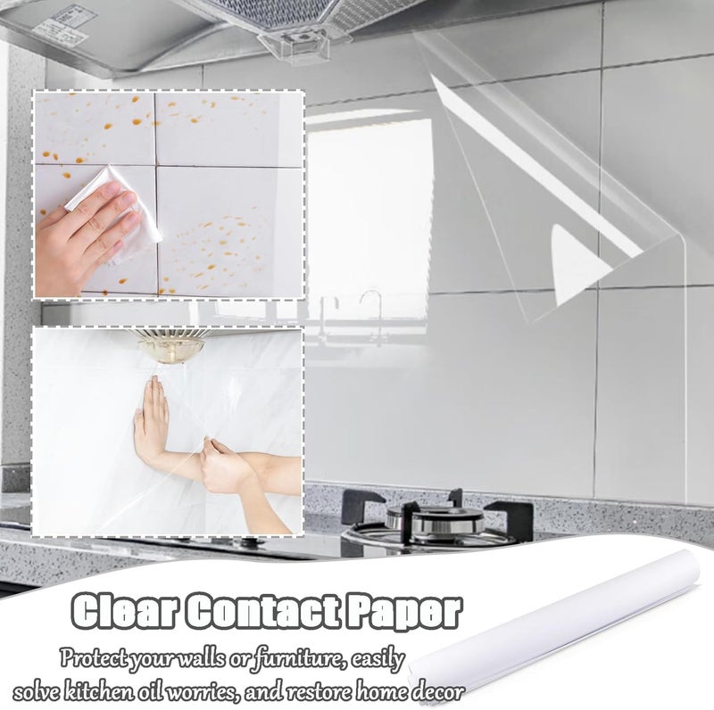 WALLGUD Transparent Wall Protector Laminating Sheet for Home & Kitchen-Furniture Countertops Covering | Transparent Protection from Oil and Fade| Self Adhesive Contact Paper || (12 x 155 Inch) - Image 3
