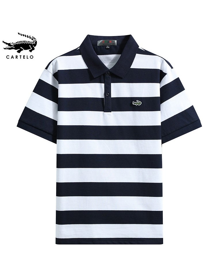 CARTELO New Men's Striped Short Sleeved POLO  - Image 1