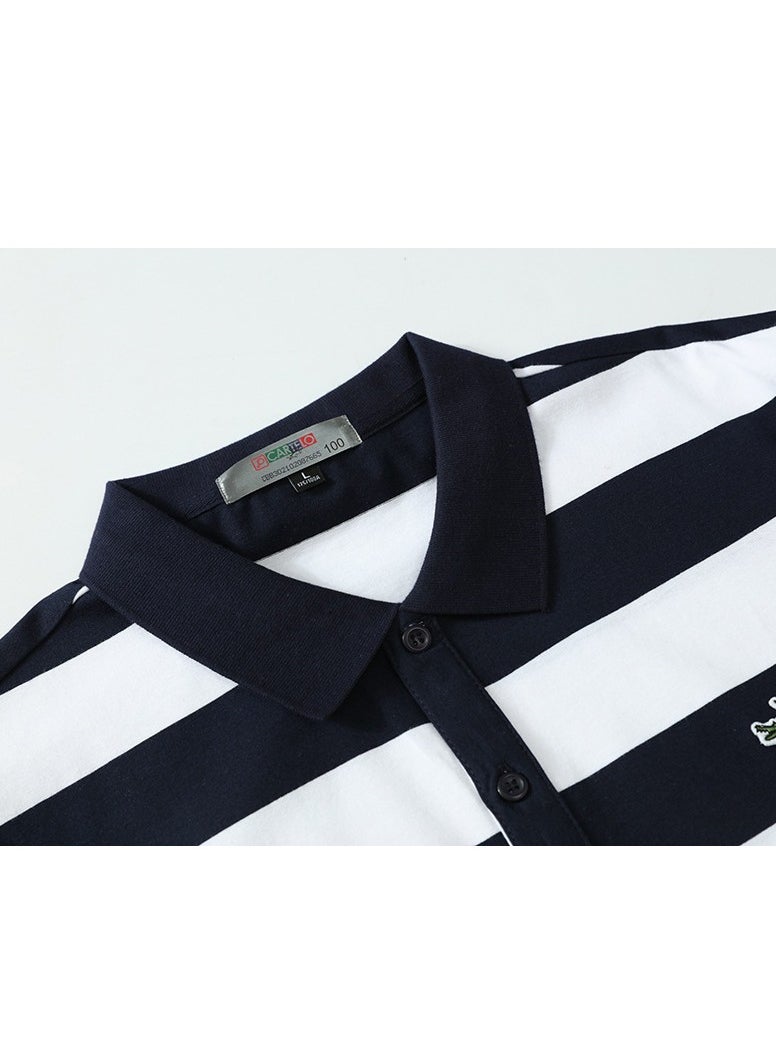 CARTELO New Men's Striped Short Sleeved POLO  - Image 2