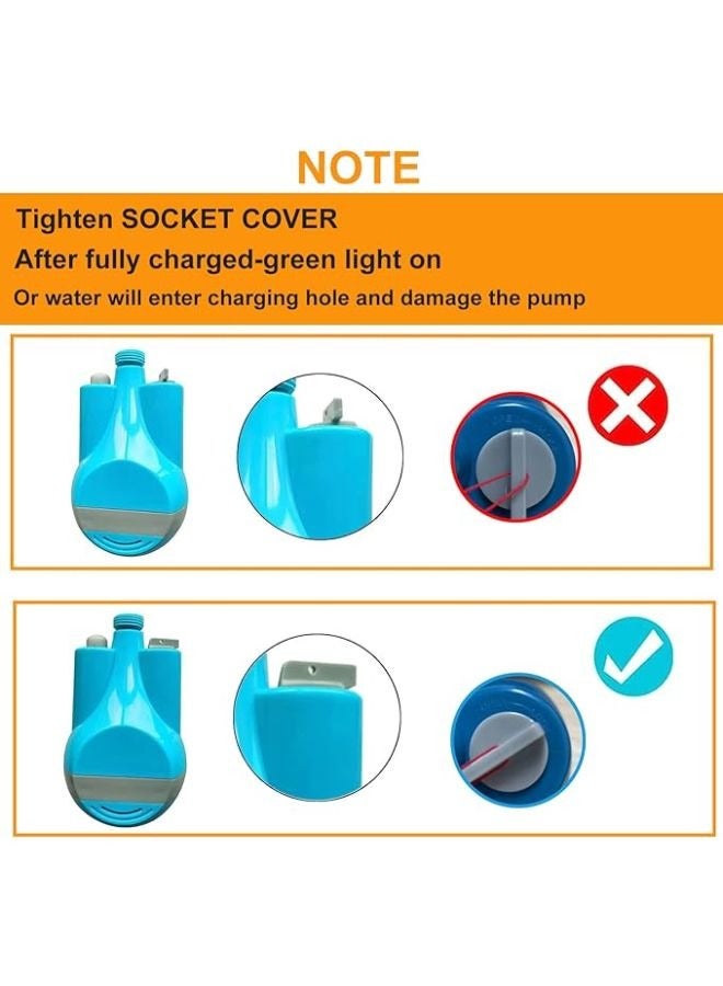 Portable Camping Shower, Travel Shower Outdoor Portable Shower Head 2200 mAH Rechargeable Battery USB Cable 1.8m Hose Water Pump for Outdoor Travel Bike Car Washing Pet Cleaning Plants Watering - Image 4