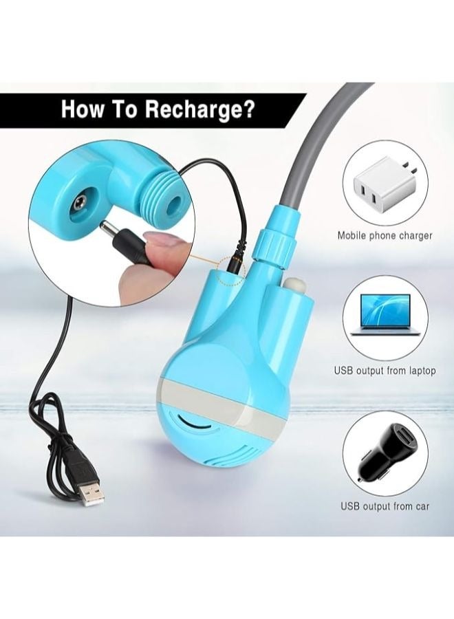 Portable Camping Shower, Travel Shower Outdoor Portable Shower Head 2200 mAH Rechargeable Battery USB Cable 1.8m Hose Water Pump for Outdoor Travel Bike Car Washing Pet Cleaning Plants Watering - Image 2