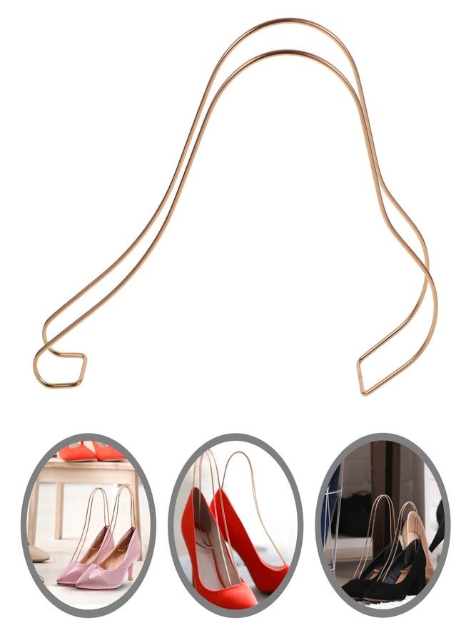 DEARMAMY Stainless Steel Shoe Display Rack with Elastic Metal Shoe Brace for High Heel Organizer Stand Compact 1.1X7.1X1.1 Inch Support for Retail and Home Closet - Image 4