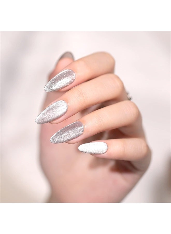 GAOY Holographic Glitter Cat Eye Gel Polish Set of 6 Colors with Free Magnet UV LED Soak Off Nail Polish Home DIY Manicure Nail Salon Varnish - Image 3