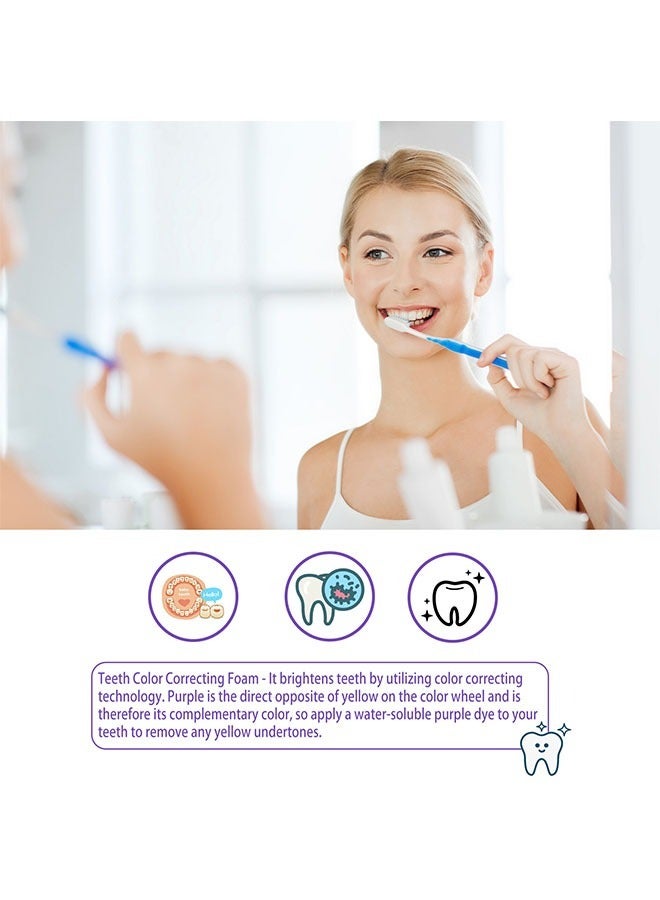 إيلهو جهاز تقويم الأسنان الأرجواني 30ml ، تبييض الأسنان ، وإزالة الجير و رائحة الفم ، وإزالة القهوة والشاي والأصفر الأسنان ، وتنظيف مشرق الأرجواني معجون الأسنان - Image 3