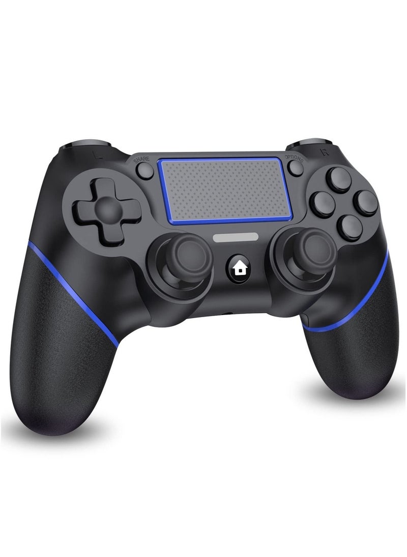 Generic - Wireless PS4/PC Gamepad Controller with Motion Motors and Audio Function, Mini LED Indicator, USB Cable, and Anti-Slip Design in Blue Color - Image 1