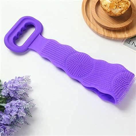 GNOLY GNOLY Silicone Body Scrubber Belt Exfoliating Belt Removes Belt Scrubber Washer Double Side Shower Bath - Image 4