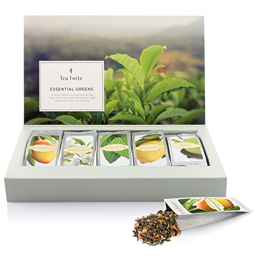 Tea Forte Single Steeps Loose Leaf Tea Sampler Assorted Variety Tea Box 15 Single Serve Pouches Green Tea - Image 5