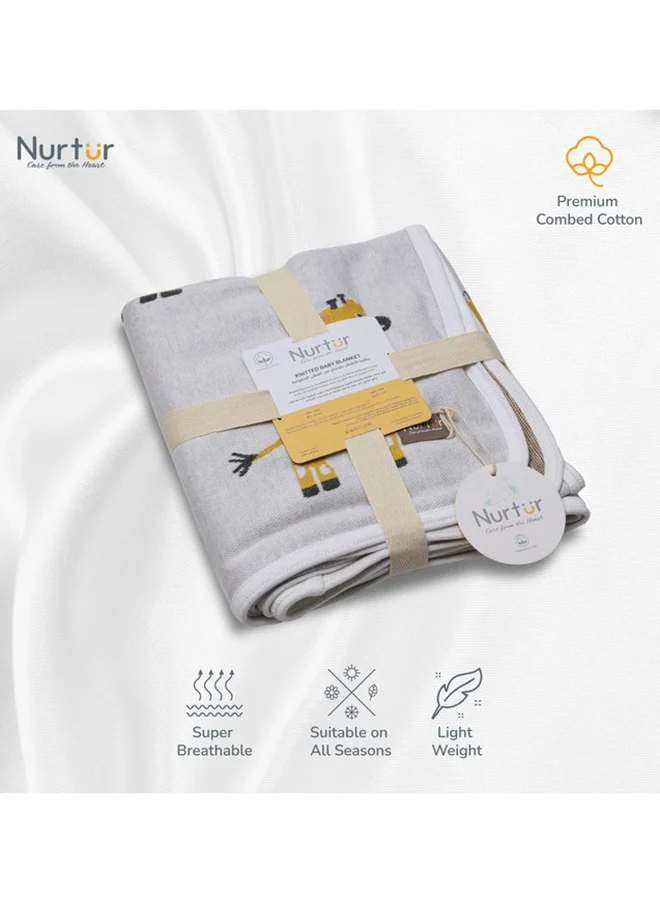 نورتر Soft Baby Blankets For Boys And Girls 100% Combed Cotton Lightweight Fleece Multicolor TRHA24214
