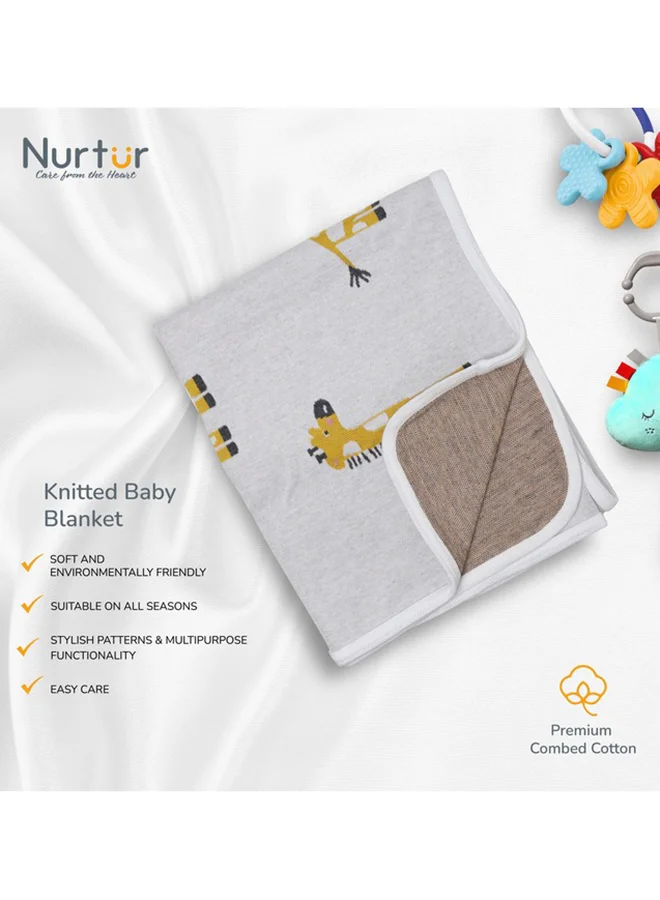 Nurtur Soft Baby Blankets For Boys And Girls 100% Combed Cotton Lightweight Fleece Multicolor TRHA24214