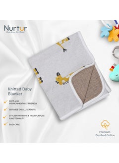 Nurtur Soft Baby Blankets For Boys And Girls 100% Combed Cotton Lightweight Fleece Multicolor TRHA24214  - Image 4