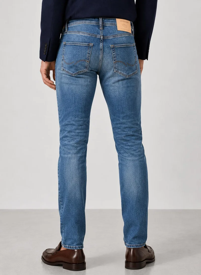 JACK & JONES Mid Washed Slim Fit Jeans