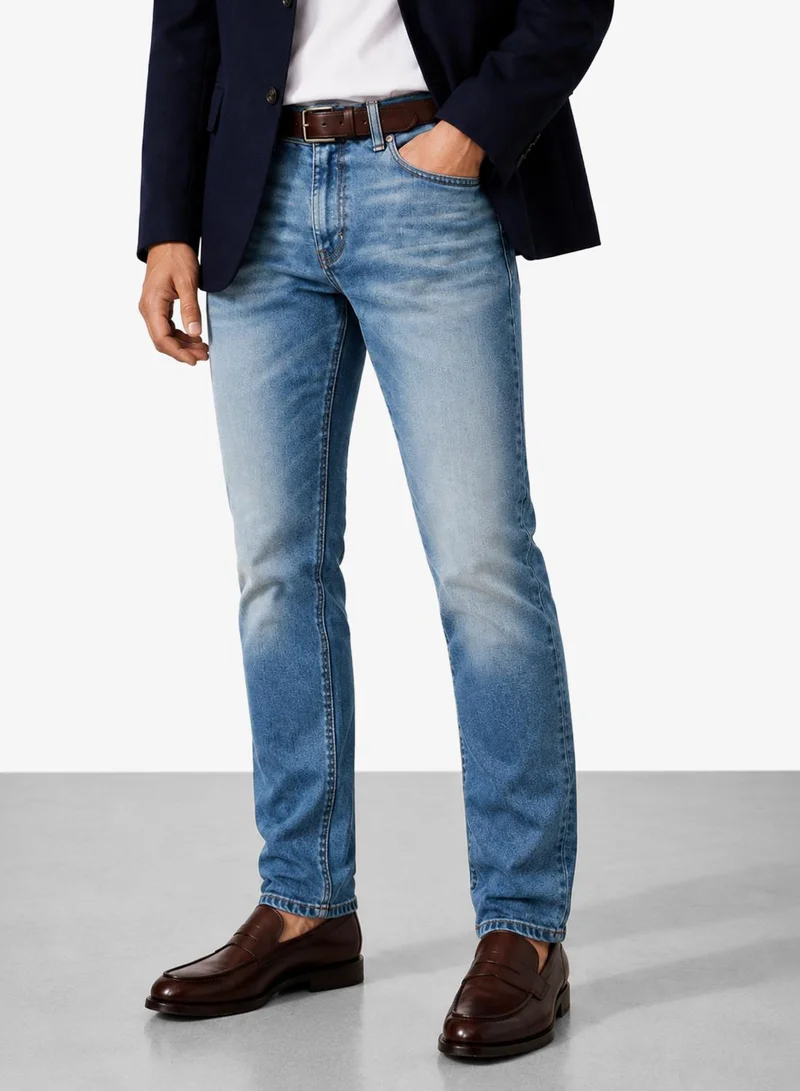 JACK & JONES Mid Washed Slim Fit Jeans