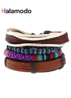 Popular Men's Jewelry Vintage Woven Leather Suit Bracelet