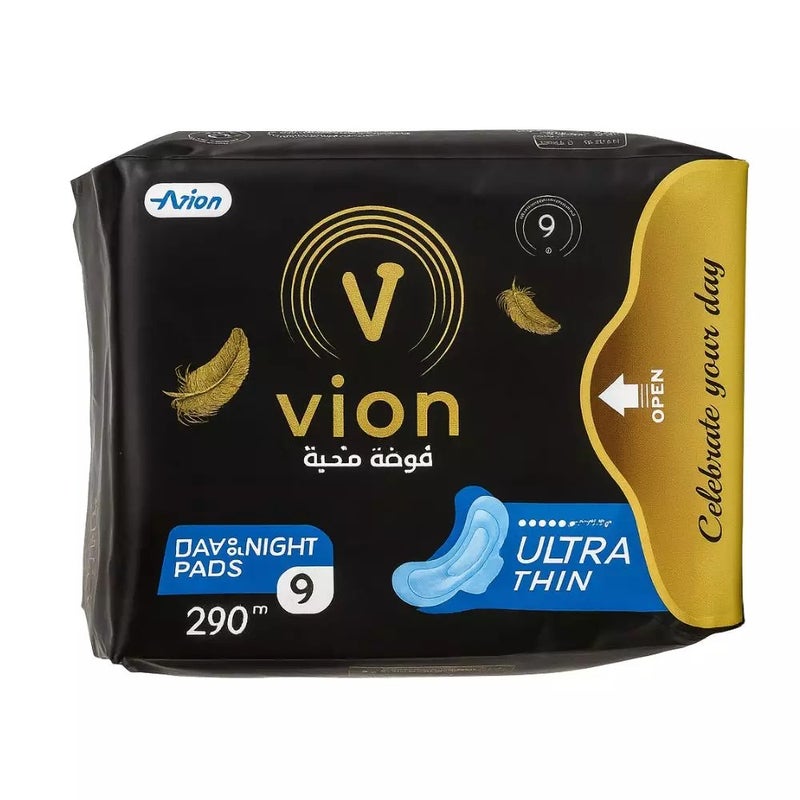 Anion Vion Ultra Thin Overnight Sanitary Pads - 8pcs
