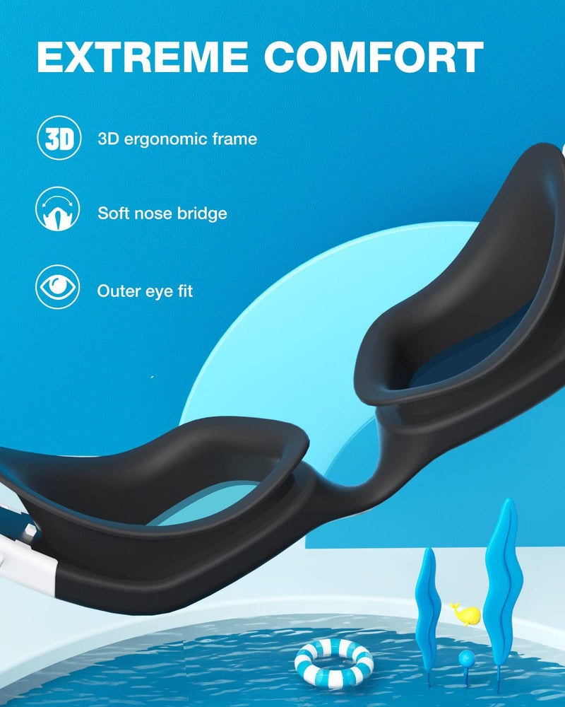 ZIONOR Kids Swim Goggles, G1 MINI UV Protection Anti-Fog Polarized Swimming Goggles for Age 6-14 - Image 3