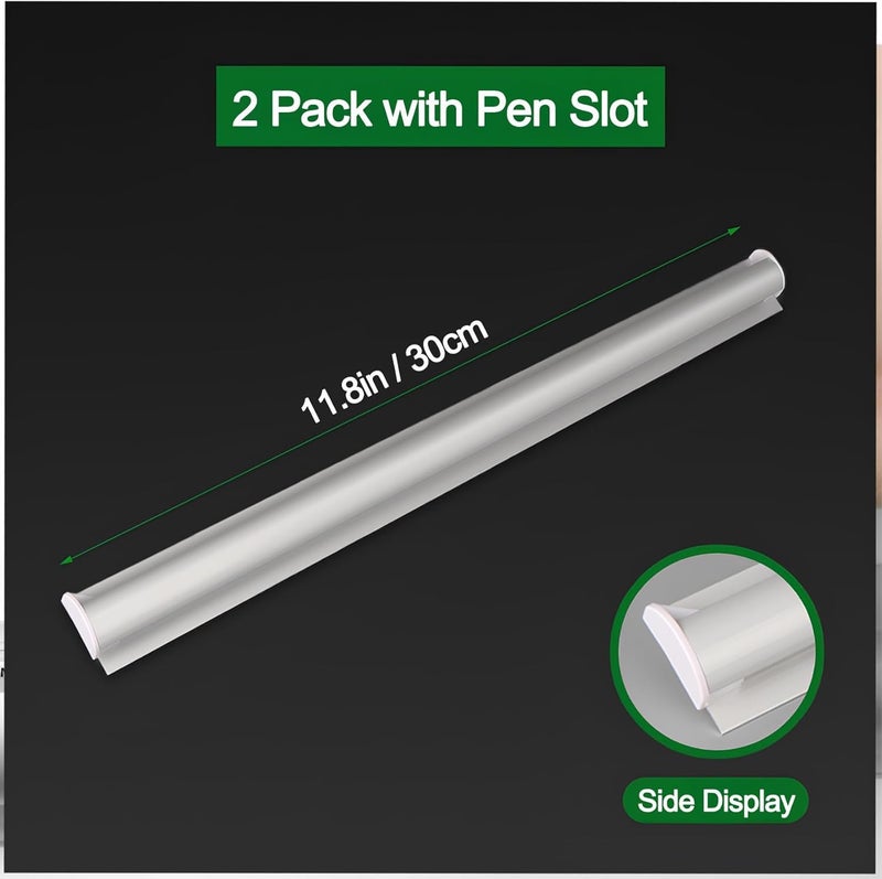 OFIFO 2 Pack Ticket Holders Receipt Holder for Restaurant, No Drill Restaurant Order Ticket Holders for Kitchen Office Walls Refrigerator Home Pubs Bars Cafes(12 Inch)-Sliiver - Image 2