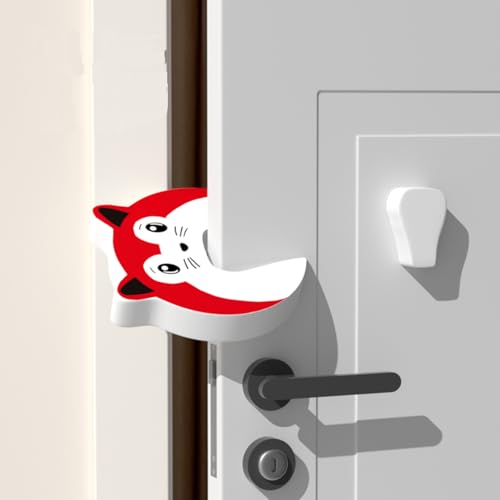 Mockery Children's Anti-Pinch Door Card, Baby's Anti-Pinch Hand Door Gap Protection Strip, Baby Door Clip, Door Stop, Door Stop, Silent Door Stop Pad (1pcs, Fox-Red) - Image 1