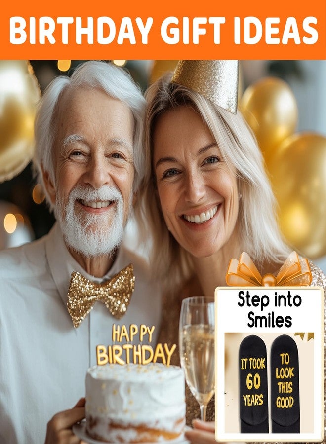 Happy Pop HAPPYPOP 60th Birthday Gifts - 60 Year Old Socks with Birthday Card for Dad Mom, Gifts for Men Women in Their 60s - Image 5