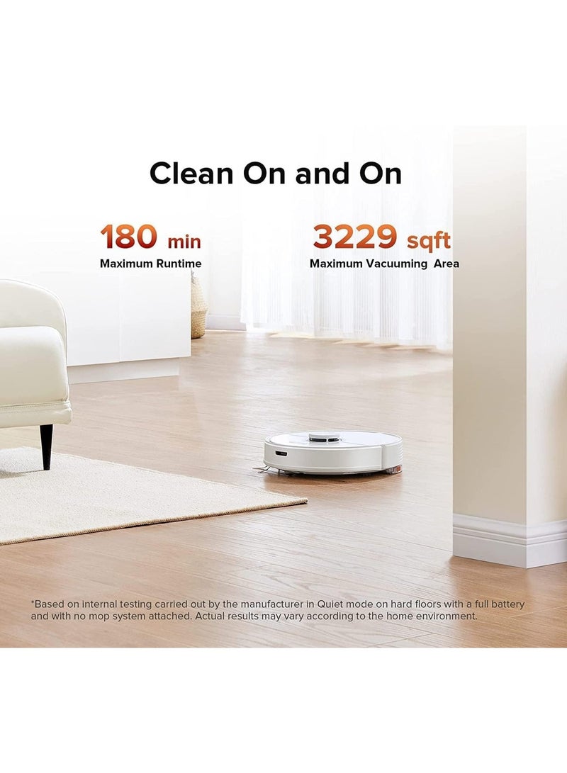 روبو روك مكنسة كهربائية  مع وشفط مزدوج 6000 باسكال ومنظمة ثلاثية الأبعاد البعد عن العوائق الضوئية متوافقة اليكسا لشعر الحيوانات الالالفرشاة الجديدة ترقية روبوروك S7 ابيض من روبروك - Image 5