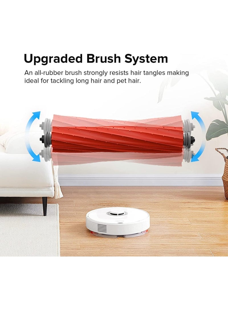 روبو روك مكنسة كهربائية  مع وشفط مزدوج 6000 باسكال ومنظمة ثلاثية الأبعاد البعد عن العوائق الضوئية متوافقة اليكسا لشعر الحيوانات الالالفرشاة الجديدة ترقية روبوروك S7 ابيض من روبروك - Image 3