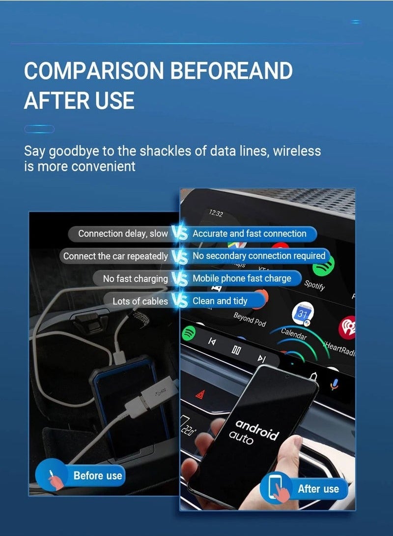 OTTOCAST A2AIR Android Auto Smart A2A Car Accessories Wired to Wireless Auto Connect Multimedia for Voor Vw Toyota Honda Newest