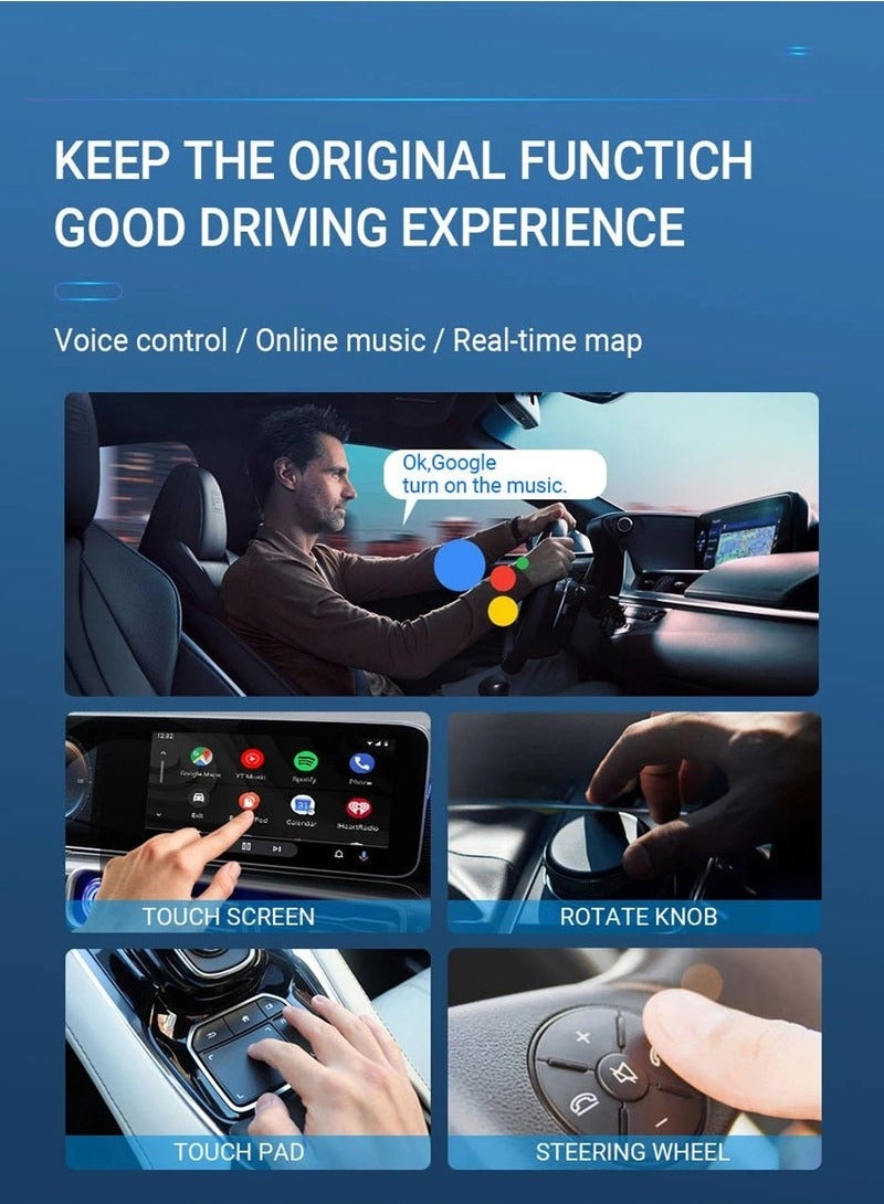 OTTOCAST A2AIR Android Auto Smart A2A Car Accessories Wired to Wireless Auto Connect Multimedia for Voor Vw Toyota Honda Newest
