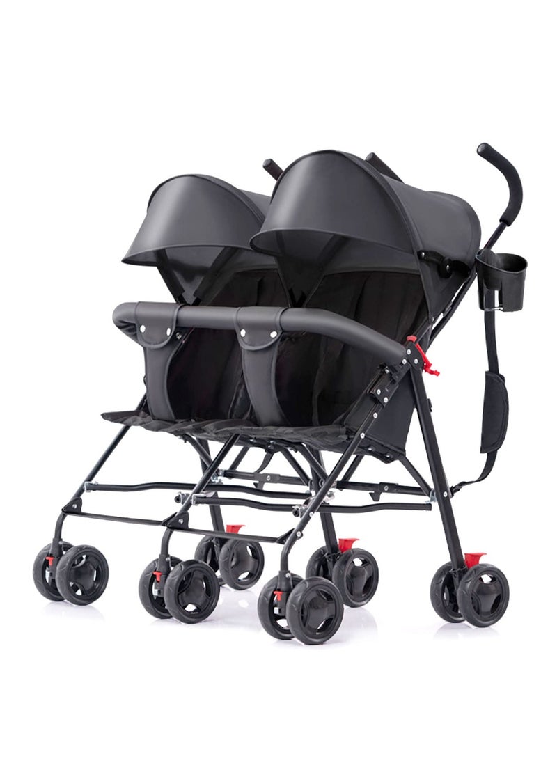 Twin Double Stroller Pushchairs, Side By Side Lightweight Reclining and Folding Double Buggy, Compact Closure, Rain Cover and Extendable Canopy,for Twins and Siblings, From Birth To 24 Months - pzsku/ZCD4685E2725B8DE3DCB4Z/45/_/1719303908/29268147-6fdb-4956-b615-1528b94b13b3