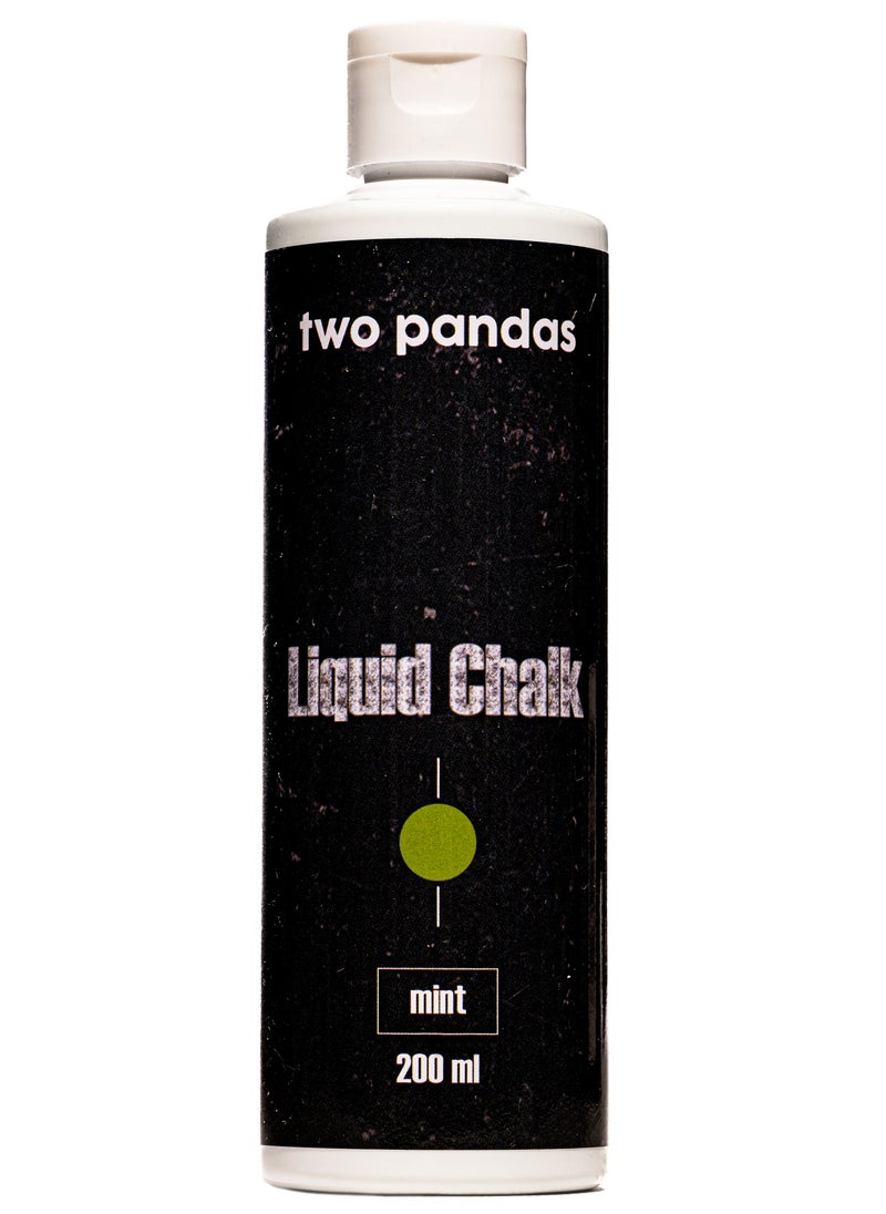 two pandas Two Pandas Liquid Chalk (Green Mint Scented) – Quick-Drying Grip Chalk for Rock Climbing, Weightlifting, CrossFit, Calisthenics, Gymnastics, Bouldering – No Mess, Strong Grip Formula- 200 ml  - Image 1