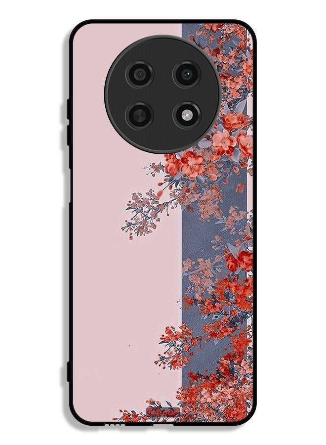 Tolwak Huawei nova Y91 Protective Case Cover Tree Leaves And Flowers Art - Image 1