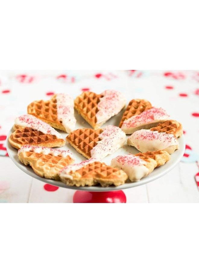 yongsheng Waffle Mold Bakeware Silicone Waffle Baking Molds Flower Heart Shape Muffin Mould,Baking tool silicone biscuit mold  Red  - Image 3