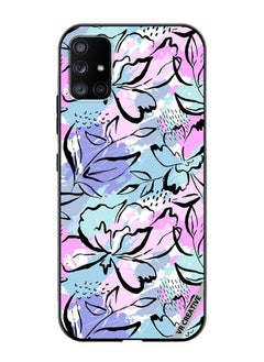 Protective Case Cover For Samsung Galaxy A71 5G Abstract Flowers Print Design Multicolour
