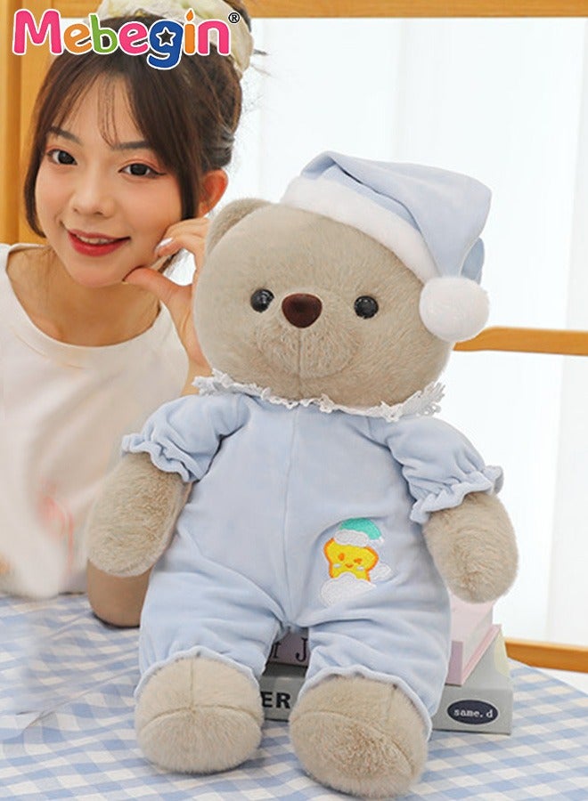 MEBEGIN 40cm Soft Animal Plush Toy, Resilient Plush Bear, Fuzzy Sitting Plush Bear Embroided with Hat, Good Companion for Kids to Sleep, Ideal Gift for Kids and Adults  - Image 4