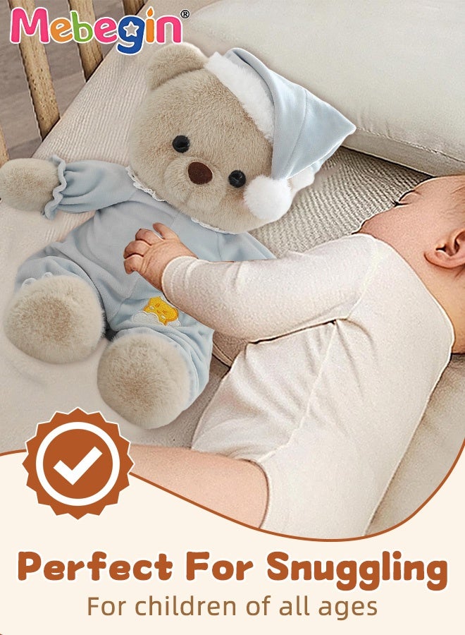 MEBEGIN 40cm Soft Animal Plush Toy, Resilient Plush Bear, Fuzzy Sitting Plush Bear Embroided with Hat, Good Companion for Kids to Sleep, Ideal Gift for Kids and Adults  - Image 5