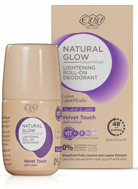 Eva Natural Glow Lightening Roll On Deodorant Velvet Touch 60 Gm