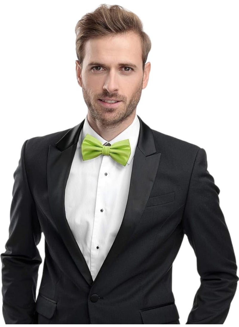 Trenderrs Men's Solid Color Satin Bow Tie  - Image 1