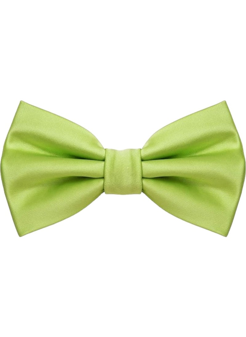 Trenderrs Men's Solid Color Satin Bow Tie  - Image 2