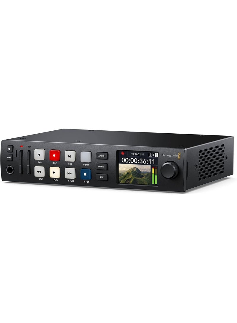 Blackmagic Design Blackmagic HyperDeck Studio HD Plus – Professional Broadcast Deck, 6G-SDI, HDMI, H.264 Recording, ProRes, DNxHD, USB‑C, 1RU - Image 1