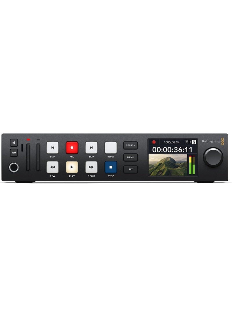 Blackmagic Design Blackmagic HyperDeck Studio HD Plus – Professional Broadcast Deck, 6G-SDI, HDMI, H.264 Recording, ProRes, DNxHD, USB‑C, 1RU - Image 3