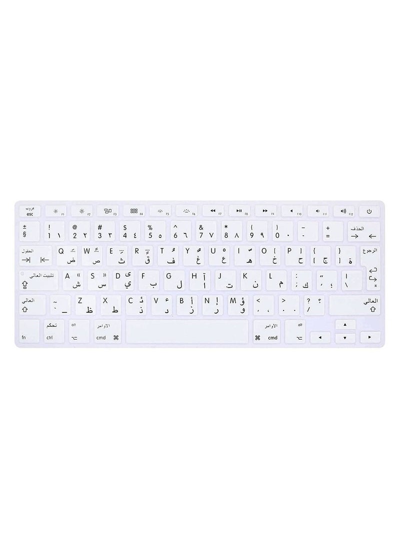 AMM - UK Layout English Keyboard Cover Compatible with  MacBook Air 13 Inch A1466 A1369 Release 2010 to 2017 & MacBook Pro 13/15/17 Release 2015 Or Older Version with/Without Retina Display White - Image 1