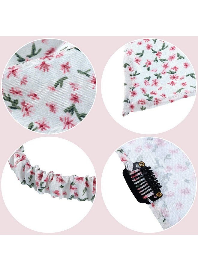 Syhood 6 Pcs Floral Elastic Hair Bandanas Boho Scarf Headband Chiffon Head Kerchief Turban With Hair Clips For Women(Rural Floral Patterns) - Image 3