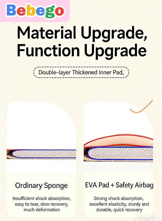 BEBEGO Baby Knee Pads - Soft Non-Slip Crawling pads with Elastic Band, Lightweight Infant learning to walk & crawl Protectors, for Boys & Girls, First Walkers, Anti-Fall Protection, Easy On/Off, Baby Crawling Aid, Playful Baby Accessory, Breathable Fabric, First Walkers Gear, Stylish Babywear, Durable Padding, New Walkers - Image 5