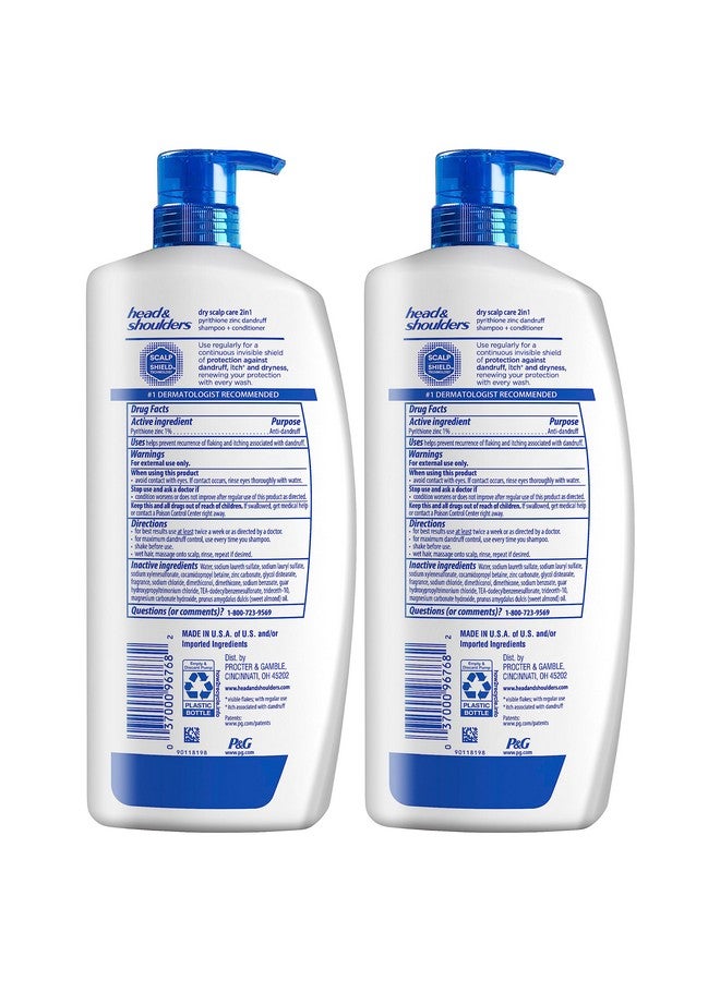 Head & Shoulders Head & Shoulders 2-in-1 Dandruff Shampoo and Conditioner Set, Advanced Dry Scalp Care, Anti Dandruff Treatment, Nourishing Almond Oil, Itch & Dryness Relief, Scalp Shield, 32.1 Fl Oz Each, 2 Pack - Image 2