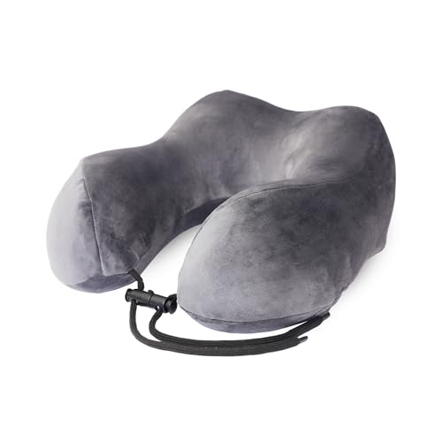 CareFoam Memory Foam Travel Pillow, Comfortable & Supportive Neck Pillow, Pain Relief Sleeping Neck Pillows for Travel, Airplane Pillow for Sleeping Airplane, Car, Office and Home - Image 1