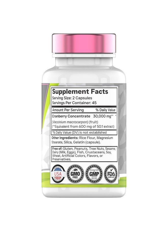 tnvitamins - Cranberry Pills for Women: 30,000 mg - 90 Capsules | Urinary Tract Health & Support* | Cranberry Concentrate Extract Vitamin Supplement for Women | Non-GMO | Made in The USA! - Image 1