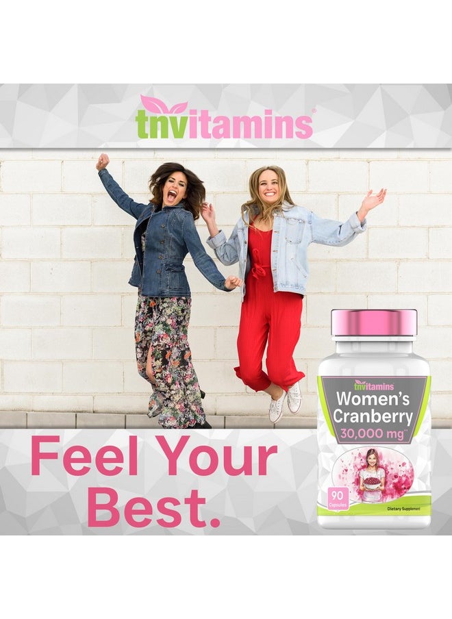tnvitamins - Cranberry Pills for Women: 30,000 mg - 90 Capsules | Urinary Tract Health & Support* | Cranberry Concentrate Extract Vitamin Supplement for Women | Non-GMO | Made in The USA! - Image 1