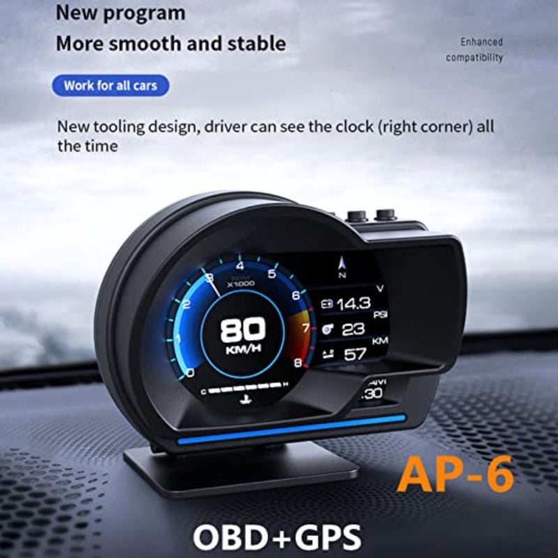 Car, OBD+G-P-S Gauge Speedometer, Car OBD Fault Code Elimination Diagnostic Tool, Safe Driving Computer Overspeed Fault Alarm for All Vehicles - Image 2