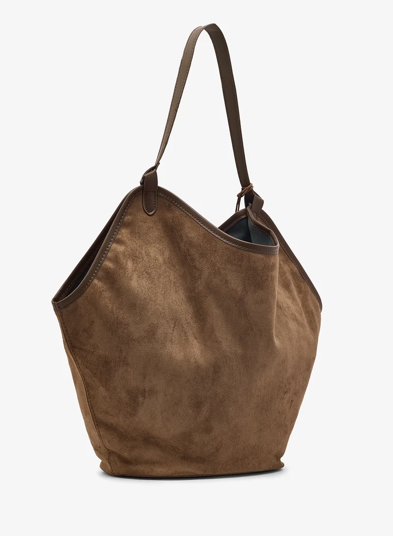 ELLA Suede Top Handle Tote Bag