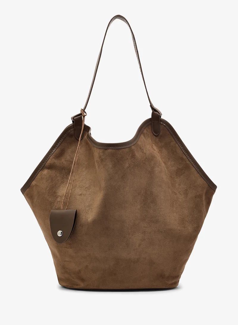 ELLA Suede Top Handle Tote Bag