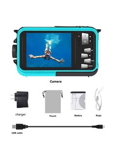 YISENCE Waterproof Digital Camera Underwater Camera Full HD 2.7K 48 MP Video Recorder Selfie Dual Screens 16X Digital Zoom Flashlight Waterproof Camera for Snorkeling (DV806)…  - Image 2