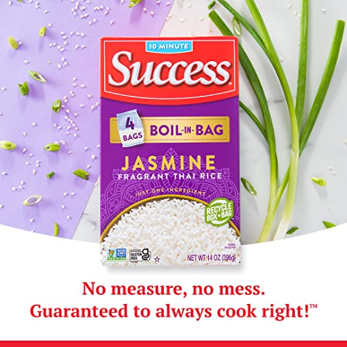 Success Boil-in-Bag Rice, Thai Jasmine Rice, Quick Rice Meals, 14-Ounce Box - Image 3
